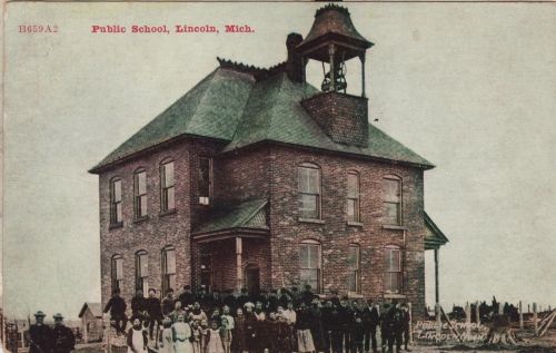 1 School 8 Postcard Mailed 1908 